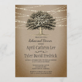 Convites Enraizado no Janto de ensaio das luzes da árvore d