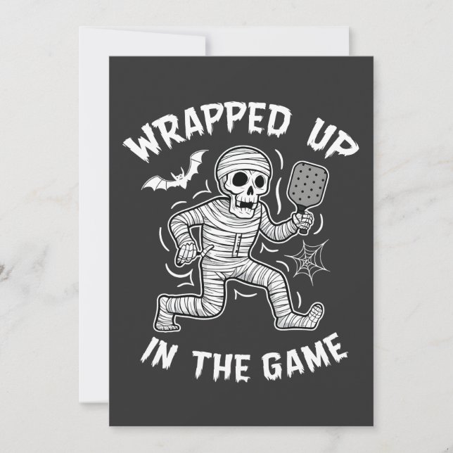 Convites Enrolado no jogo de futebol no Halloween (Frente)