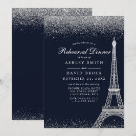 Convites Ensaio Brilho Prata Torre Eiffel Paris