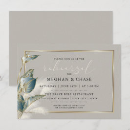 Convites Ensaio Chic Pampas Grass Teal Anthurium