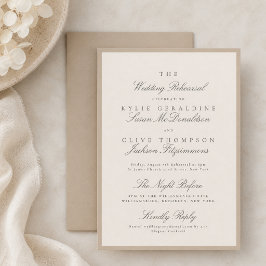 Convites Ensaio de Casamento Champagne Taupe