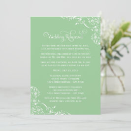 Convites Ensaio de Casamento com Flores em Verde Menta