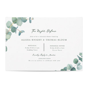 Convites Ensaio De Casamento De Adelaide Watercolor Eucalyp