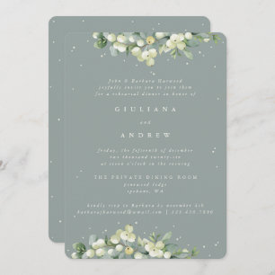 Convites Ensaio de Casamento de Seafoam Snowberry+Eucalyptu