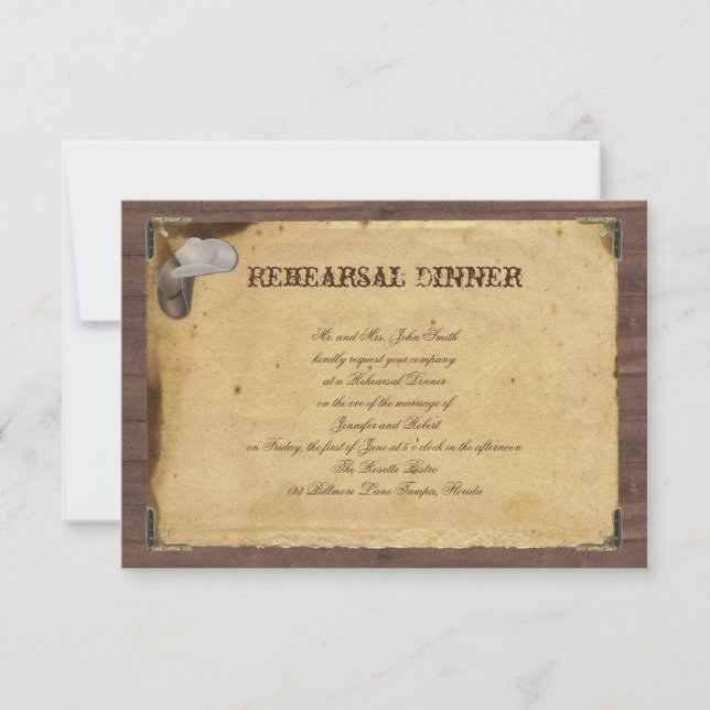 Convites Ensaio De Casamento Do Cowboy Russo (Frente)