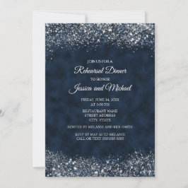 Convites Ensaio de Casamento Elegante Azul Naval Branco Poe