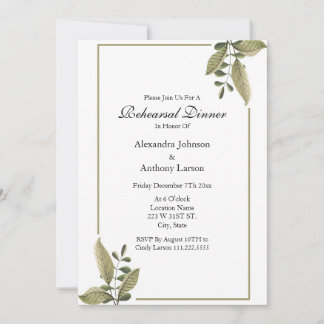 Convites Ensaio de Casamento Elegante com Verdor