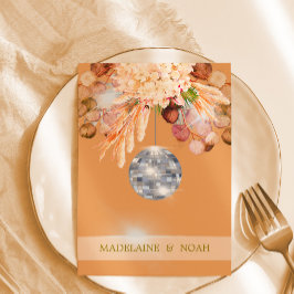 Convites Ensaio De Casamento Elegante Da Bola De Disco Lara