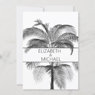 Convites Ensaio de Casamento Elegante de Árvore Branca Negr