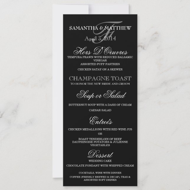 Convites Ensaio de casamento em festas jantadas branco pret (Frente)