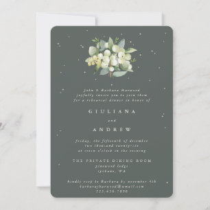 Convites Ensaio de Casamento Eucalyptus e Snowberry Verde c