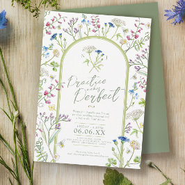 Convites Ensaio de casamento floral de aquarela floral