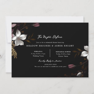 Convites Ensaio De Casamento Floral Florence Dark