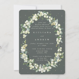 Convites Ensaio de Casamento Gray Green Snowberry+Eucalipto