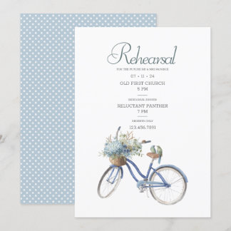 Convites Ensaio de Casamento por Aquarela Bicicleta Boêmia