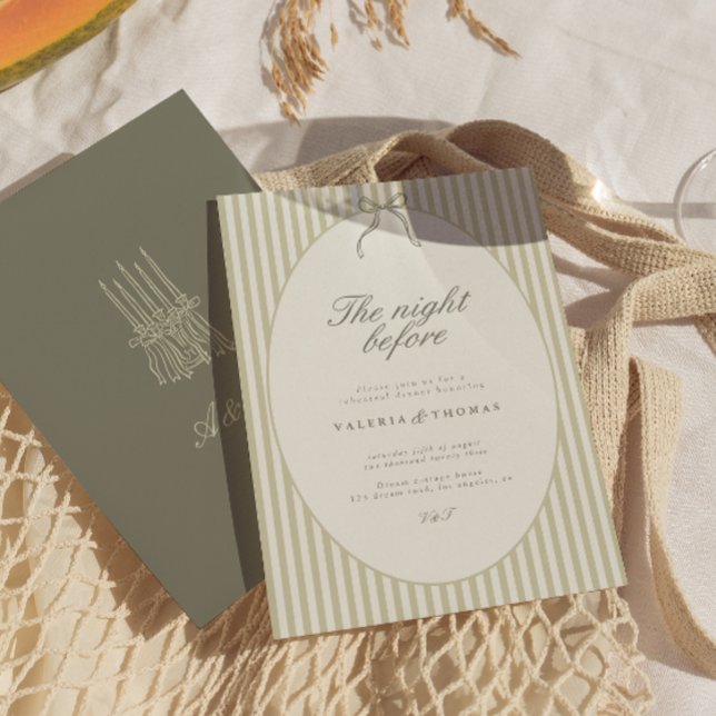 Convites Ensaio De Casamento Verde Em Greve De Whimsical (Criador carregado)