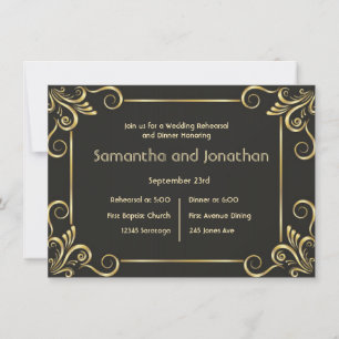 Convites Ensaio de Casamento Vintage Art Déco Elegante