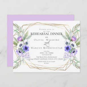 Convites Ensaio De Casamento Violet Anemone Floral