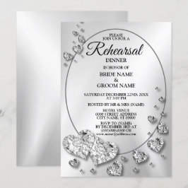 Convites Ensaio de Festas de casamento de Prata Janta Brilh