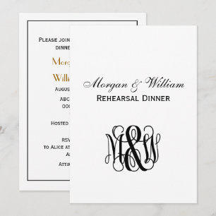 Convites Ensaio de Monograma B&G DIY BG de Script de Vinha 