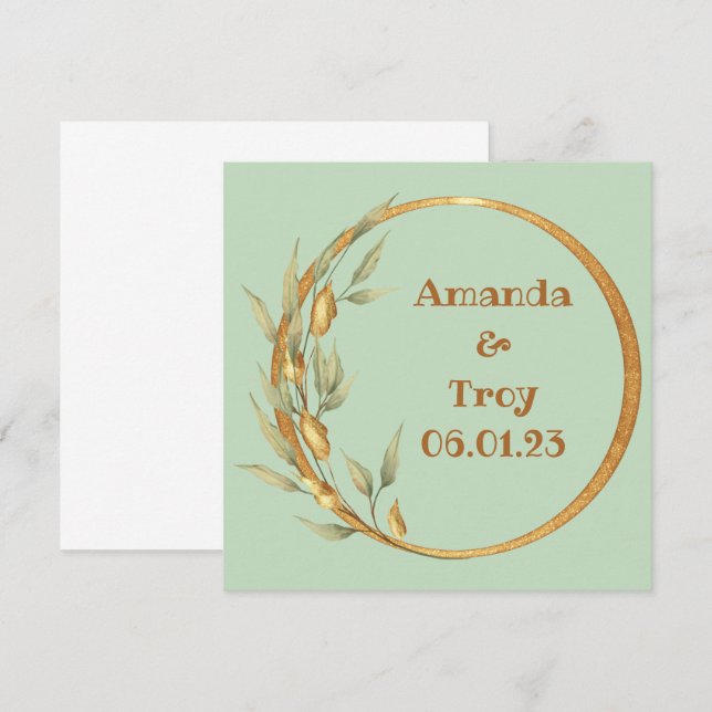 Convites Ensaio de Recepção de Casamento Vinho Elegante (Frente/Verso)