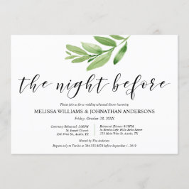 Convites Ensaio e Janta de Casamento Russo Verde