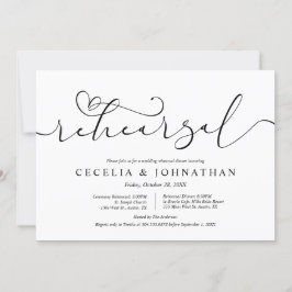 Convites Ensaio e Janto de Casamento, mínimo moderno
