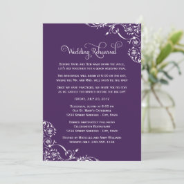 Convites Ensaio e Janto de Casamento Roxo Vintage
