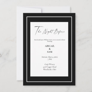 Convites Ensaio Elegante de Casamento Negro e Branco