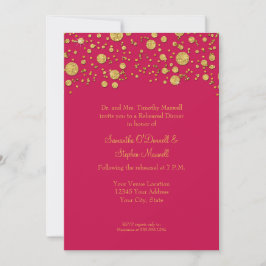 Convites Ensaio Elegante de Pontos de Confetti Glitter Folh