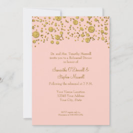 Convites Ensaio Elegante de Pontos de Confetti Glitter Folh