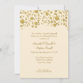 Convites Ensaio Elegante de Pontos de Confetti Glitter Folh