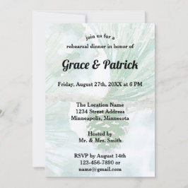 Convites Ensaio em Aquarela de pinheiro verde-claro Pinho d