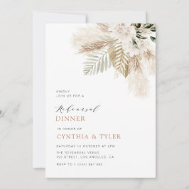 Convites ensaio floral moderno pampas greenery boho