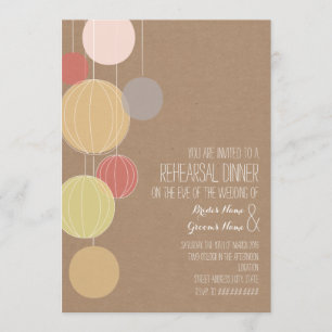 Convites Ensaio inspirado Cardstock das lanternas coloridas