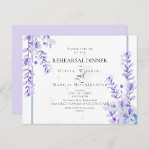 Convites Ensaio   Lavanda de aquarela — Azul-poeirento