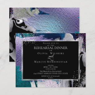 Convites Ensaio   Moderno Lilás Turquesa Bold Brilhante