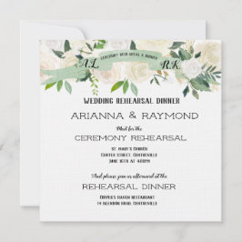 Convites Ensaio Romântico de Rosas Brancas Cintadas por Águ