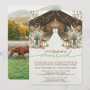 Convites Ensaio Rustic Elegance Wedding