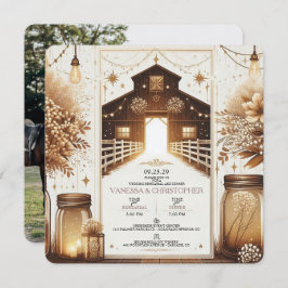 Convites Ensaio Rustic Elegance Wedding