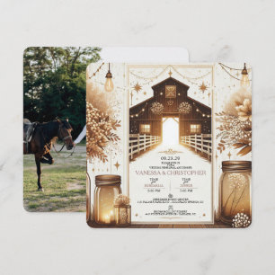 Convites Ensaio Rustic Elegance Wedding