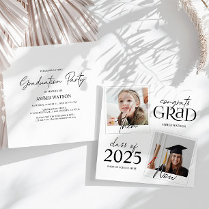 Convites Então E Agora   2 Graduação de Fotografias