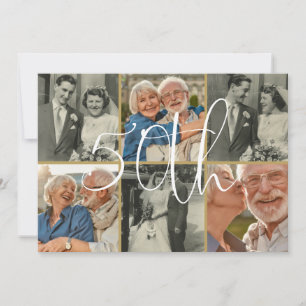 Convites Então e Agora 6 Fotos 50º Aniversário de Casamento