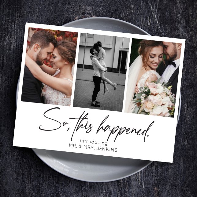 Convites Então Isso Aconteceu Galeria Multifoto Elopement (Criador carregado)