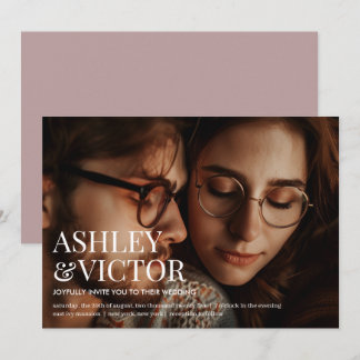 Convites Então, No Amor, Simples Casamento De Fotos Moderno