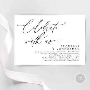 Convites Então, Nós Fugimos, Jantar de Festa de Casamento R