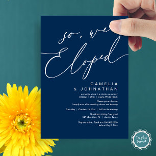 Convites Então, Nós Fugimos Jantar de Festa de Casamento Ro