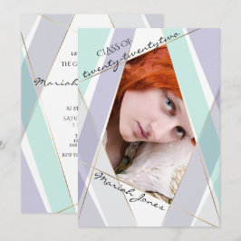 Convites Entrada de Fotografias de Formando Geométrico Mode