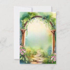 Convites entrada mágica de aquarela de casamento
