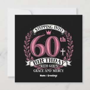 Convites Entrando no meu 60º aniversário com a Graça de Deu